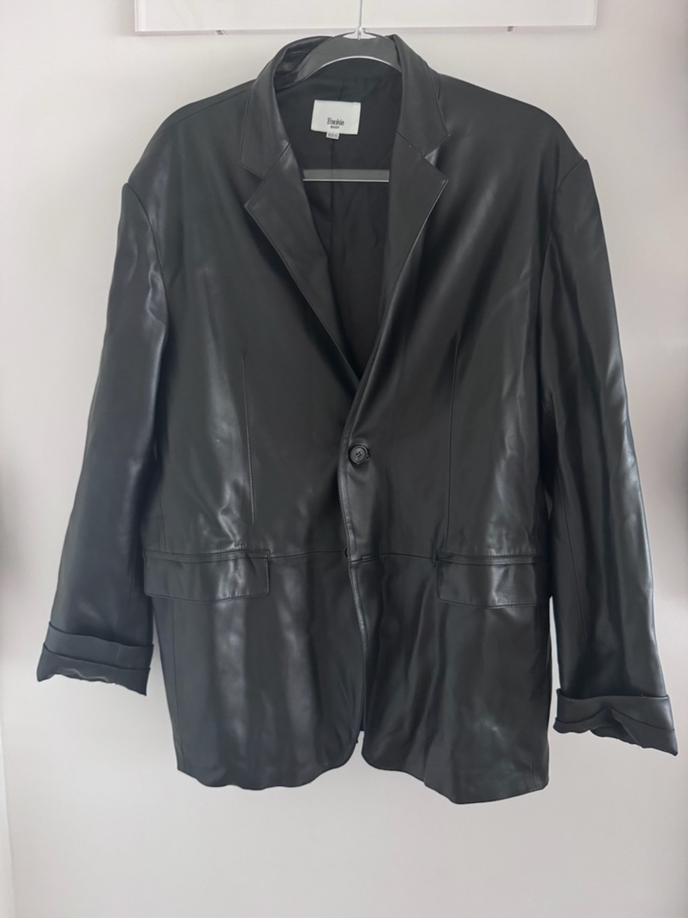 The Frankie Shop Olympia faux leather blazer